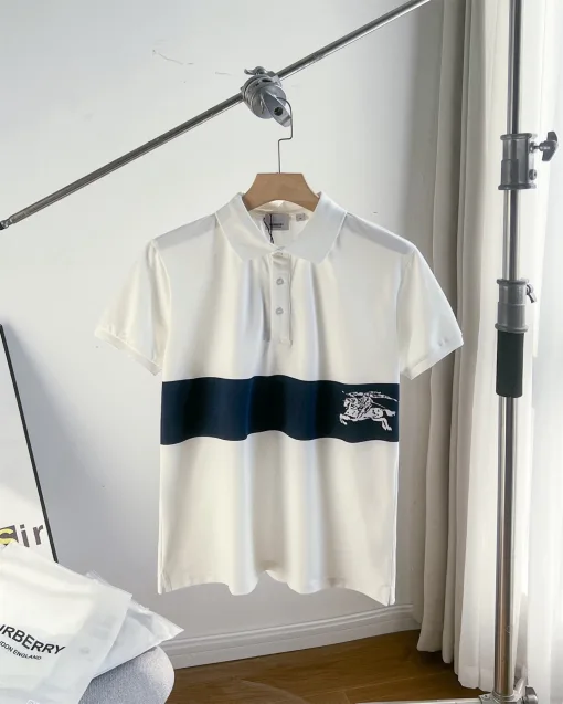 Bestseller: Kurzarmhemd aus weißer Baumwolle von Burberry aus der Classic Collection
