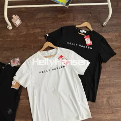 Premium Qualität Helly Hansen Kurzarm Schwarz Baumwolle Casual Luxus