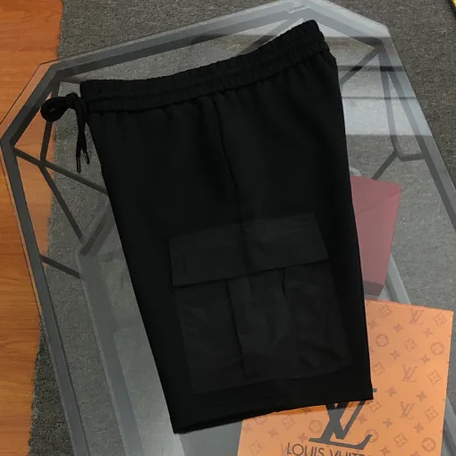 Premium Prada Shorts Schwarzer Baumwoll-Washed-Style
