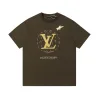Premium Louis Vuitton Kurzarm-Kollektion aus braunem Leinen