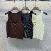 Meistverkaufte Louis Vuitton Weste Braun Strick Jacquard Luxus