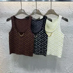 Meistverkaufte Louis Vuitton Weste Braun Strick Jacquard Luxus