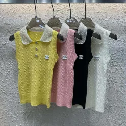 Bestseller Chanel Weste Gelb Strickstil