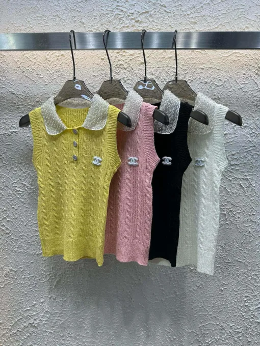 Bestseller Chanel Weste Gelb Strickstil
