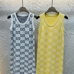 Premium Gucci Weste im weißen Jacquard-Strickstil