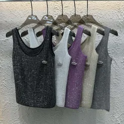 Hochwertige Dior Weste im schwarzen Strickstil