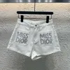 Hochwertige Dior Shorts im weißen Denim-Waschungsstil