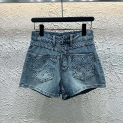 Bestseller Louis Vuitton Shorts Blue Denim Washed Luxury