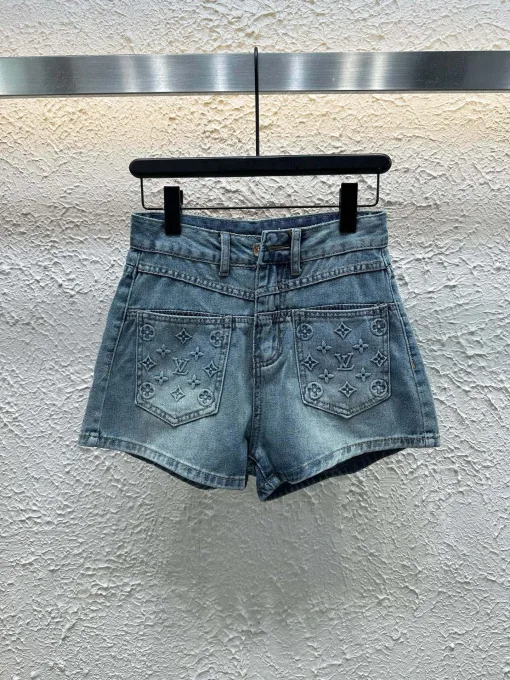 Bestseller Louis Vuitton Shorts Blue Denim Washed Luxury