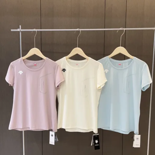 Luxus-Kollektion „Descente“ mit kurzen Ärmeln, cremefarben, atmungsaktiv