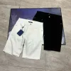 Premium Louis Vuitton Shorts Schwarzes Leder Washed Collection