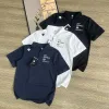 Premium Descente Kurzarm-T-Shirts Navy Seide Casual Luxury