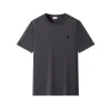 Premium Saint Laurent Kurzarm Grau Strick Bestickte Kollektion
