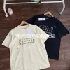 Premium Qualität Margiela Kurzarm Schwarz Baumwolle Distressed Style