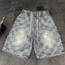Premium Louis Vuitton Shorts Weiß Denim Vintage Luxus