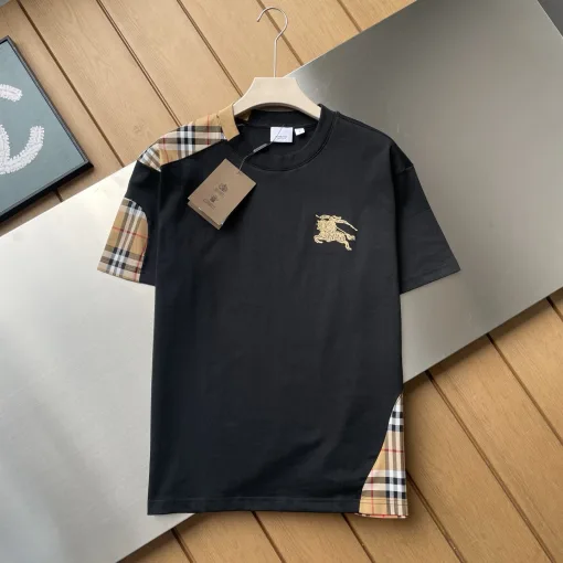 Bestseller Burberry Kurzarm Schwarz Baumwolle Vintage Kollektion