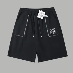 Hochwertige Loewe Shorts Schwarze Baumwolle Classic Collection