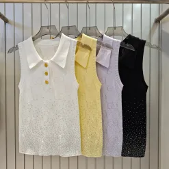 Hochwertige Gucci Weste Gold Strick Jacquard Kollektion
