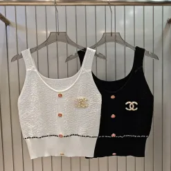 Hochwertige Chanel Weste Schwarz Strick Luxus
