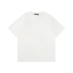 Luxus Louis Vuitton Kurzarm Baumwolle Bestickt Luxus