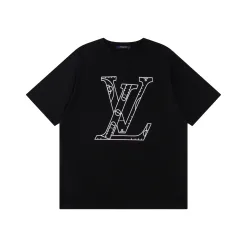 Premium Qualität Louis Vuitton Kurzarm Baumwolle Atmungsaktiv Luxus