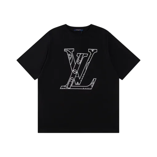 Premium Qualität Louis Vuitton Kurzarm Baumwolle Atmungsaktiv Luxus