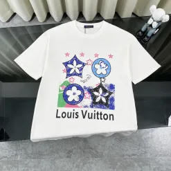 Meistverkaufte Louis Vuitton Kurzarmhemd Schwarz Baumwolle Print Luxus
