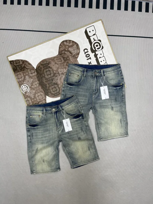 Premium Qualität Thom Browne Shorts Blue Denim Klassischer Stil