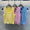 Premium Gucci Weste Gelb Strick Jacquard Luxus