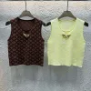 Luxus Louis Vuitton Weste Braun Strick Jacquard Luxus