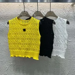 Bestseller Chanel Weste Gelb Strick Luxus