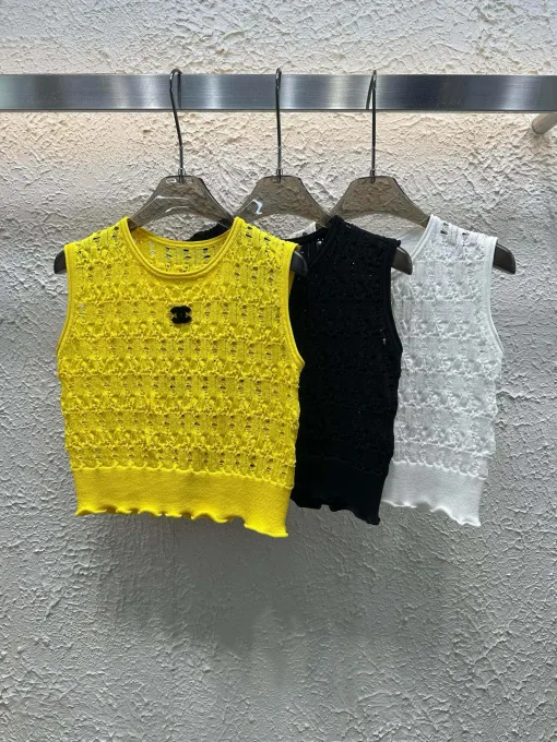Bestseller Chanel Weste Gelb Strick Luxus