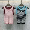 Bestseller Chanel Weste Rot Strick Gestreift Stil