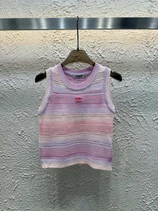 Bestseller Chanel Weste Pink Knit Gradient Kollektion
