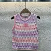 Chanel Weste in Premiumqualität, rosa Strick, bestickt, Luxus