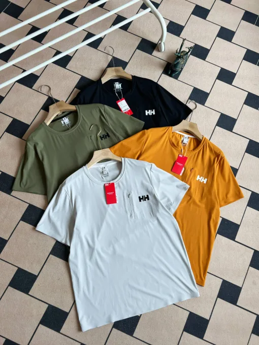 Premium Helly Hansen Kurzarm Schwarz Nylon Klassischer Stil