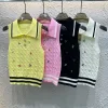 Luxus Chanel Weste Gelb Strick Bestickte Kollektion