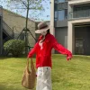 Luxus-Hemd von Ralph Lauren in Rot mit Stickerei