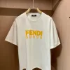 Hochwertiger Fendi Kurzarm Schwarz Baumwolle Atmungsaktiv Stil