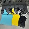 Premium Chanel Weste Blau Strick Strass Luxus