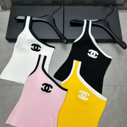 Premium Chanel Weste Weiß Strick Bestickt Luxus