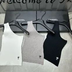 Premium Dior Weste Weißer Strick Bestickter Luxus