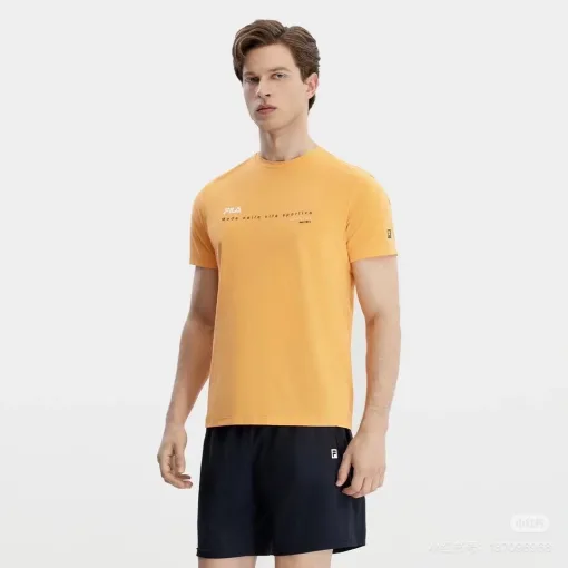 Premium Qualität Fila Kurzarm Schwarz Baumwolle Klassischer Luxus