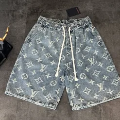 Hochwertige Louis Vuitton Shorts Blue Denim Vintage Style