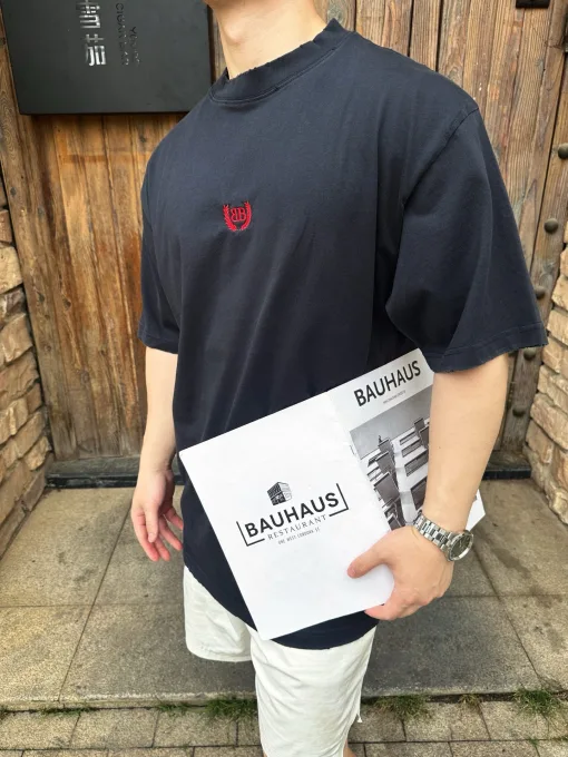 Luxus Balenciaga Kurzarm Rot Baumwolle Klassischer Stil