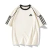 Premium Adidas Kurzarmshirt aus schwarzer Baumwolle, klassische Kollektion