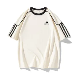 Premium Adidas Kurzarmshirt aus schwarzer Baumwolle, klassische Kollektion