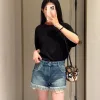 Luxus-Shorts von Loewe in Blau aus Leder im Logo-Stil