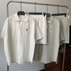 Premium Ralph Lauren Hemden Beige Baumwolle Logo Style