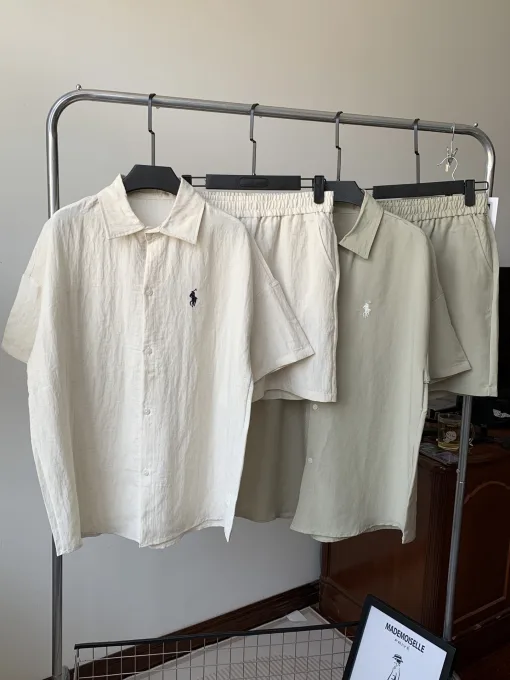 Premium Ralph Lauren Hemden Beige Baumwolle Logo Style